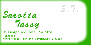 sarolta tassy business card